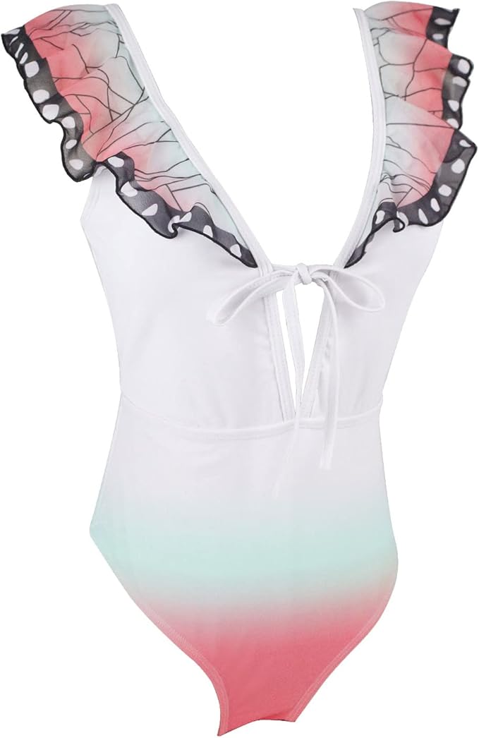 恶魔杀手泳衣 kochou shinobu 比基尼沙滩泳衣动漫夏季泳衣连体式角色